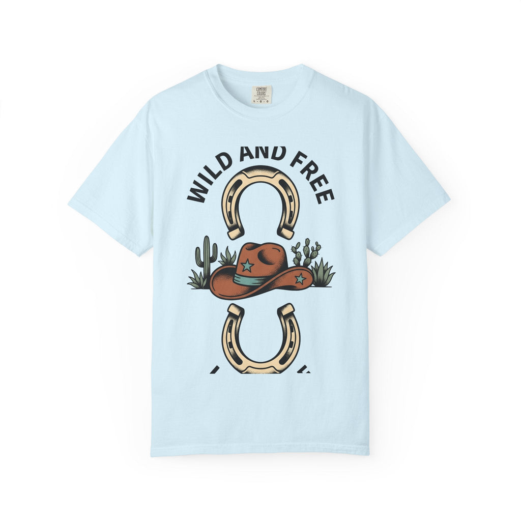 Cowboy Hat Shirt Cowgirl Ranch Gift Women Old West Tee Stetson T-Shirt Cowboy Fan Western Tshirt Farm Graphic Hand Drawn Horseshoe Tshirt