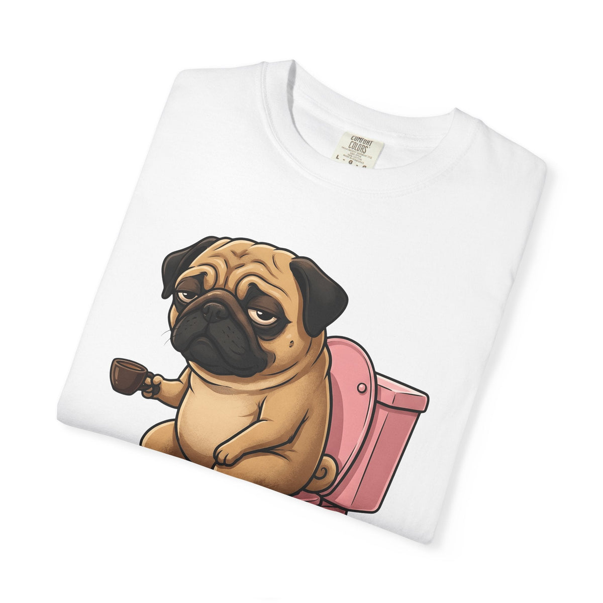 Pug Mocha Shirt Dog Satire Unisex Gift Animated Tee Pugs product image 5