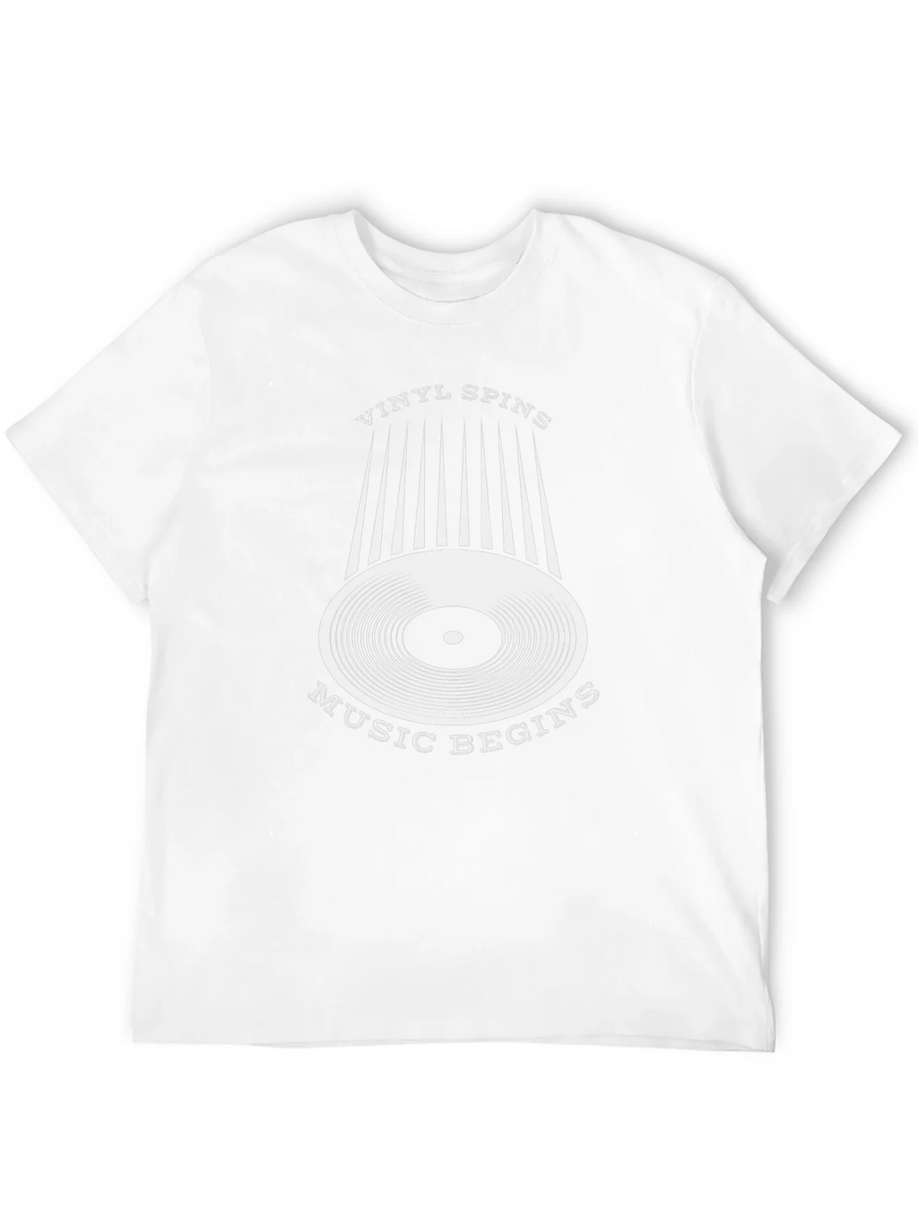 Vinyl Spins Music Begins Black Graphic Tee product image 11