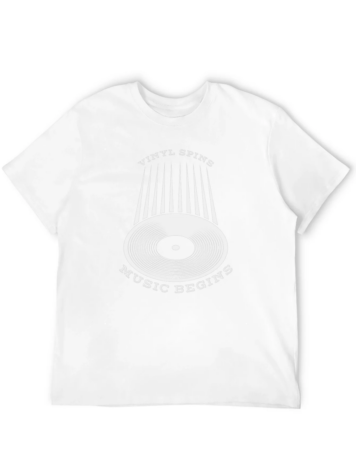 Vinyl Spins Music Begins Black Graphic Tee product image 11
