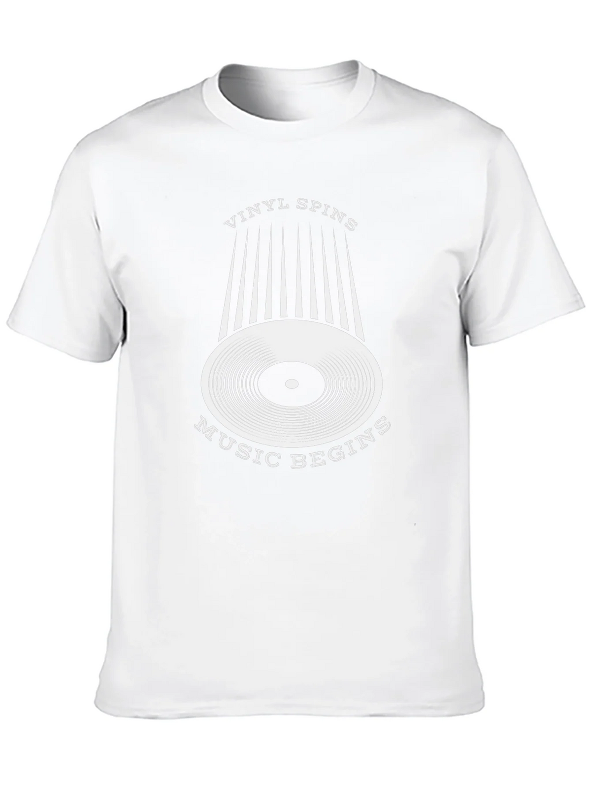 Vinyl Spins Music Begins Black Graphic Tee product image 9