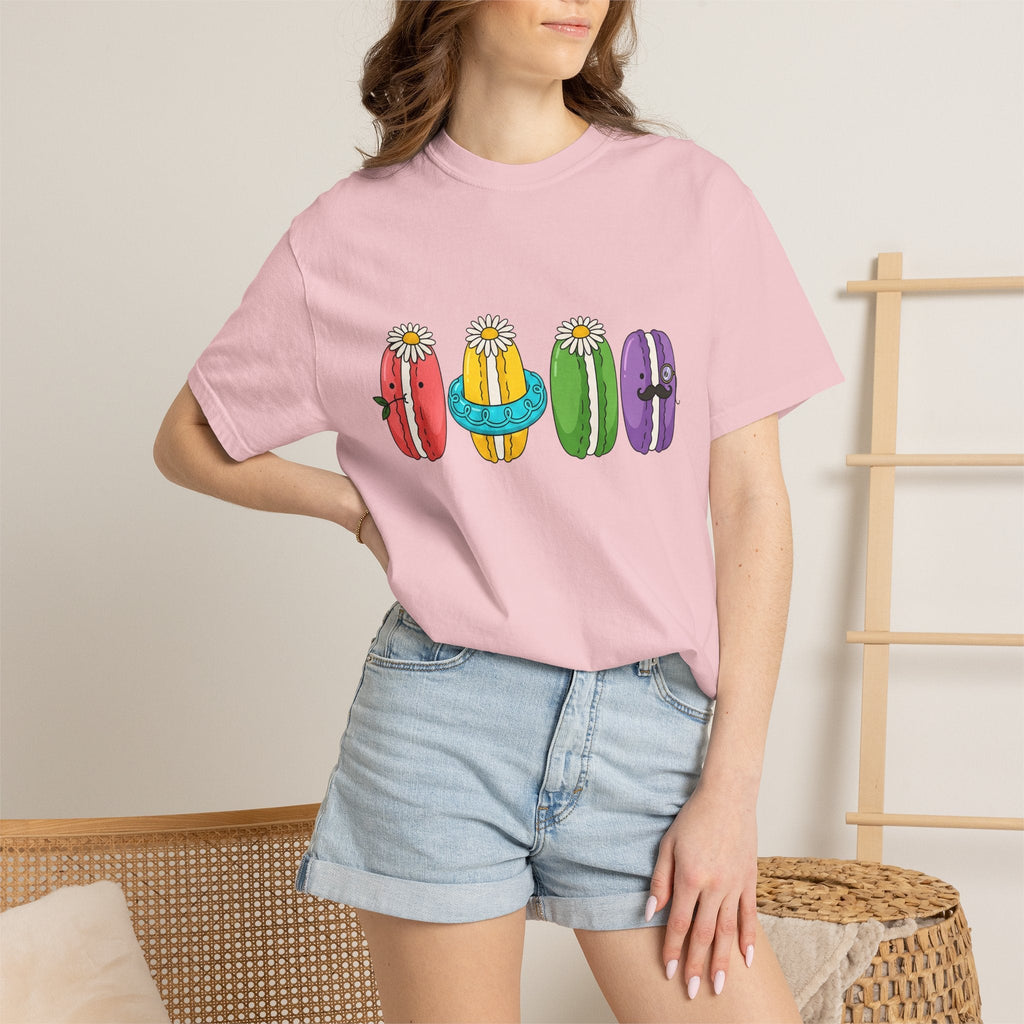 Cute Macarons Shirt Desserts Food Unisex Gift Kawaii Tee product image 12