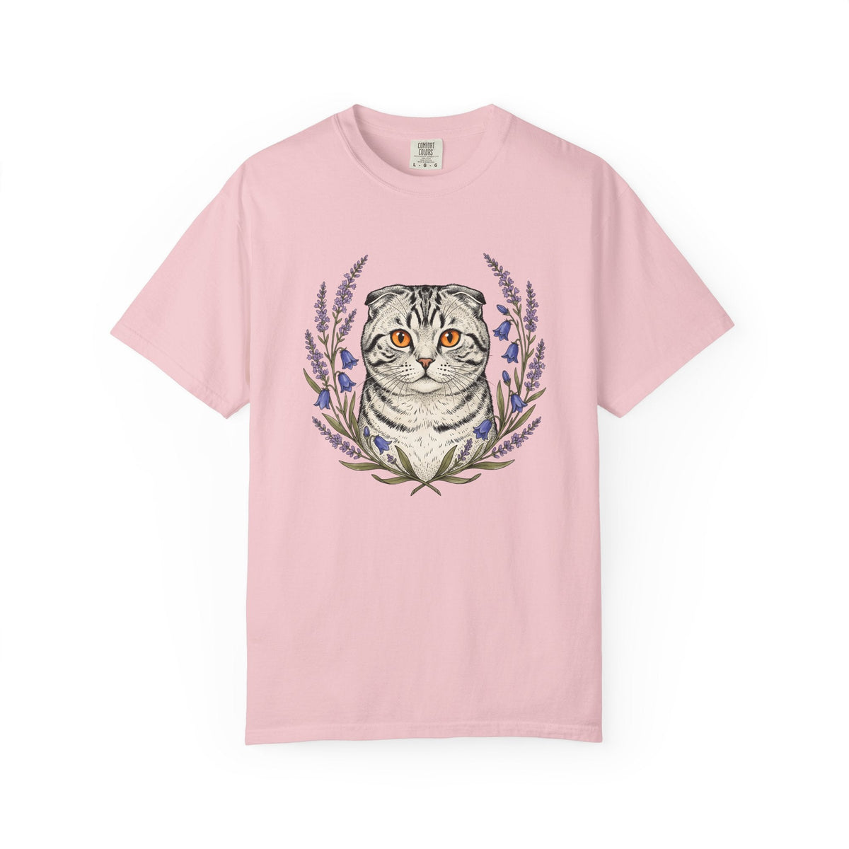 Striped Cat Shirt Botanicals Unisex Gift Sketch Tee Tabby product image 3
