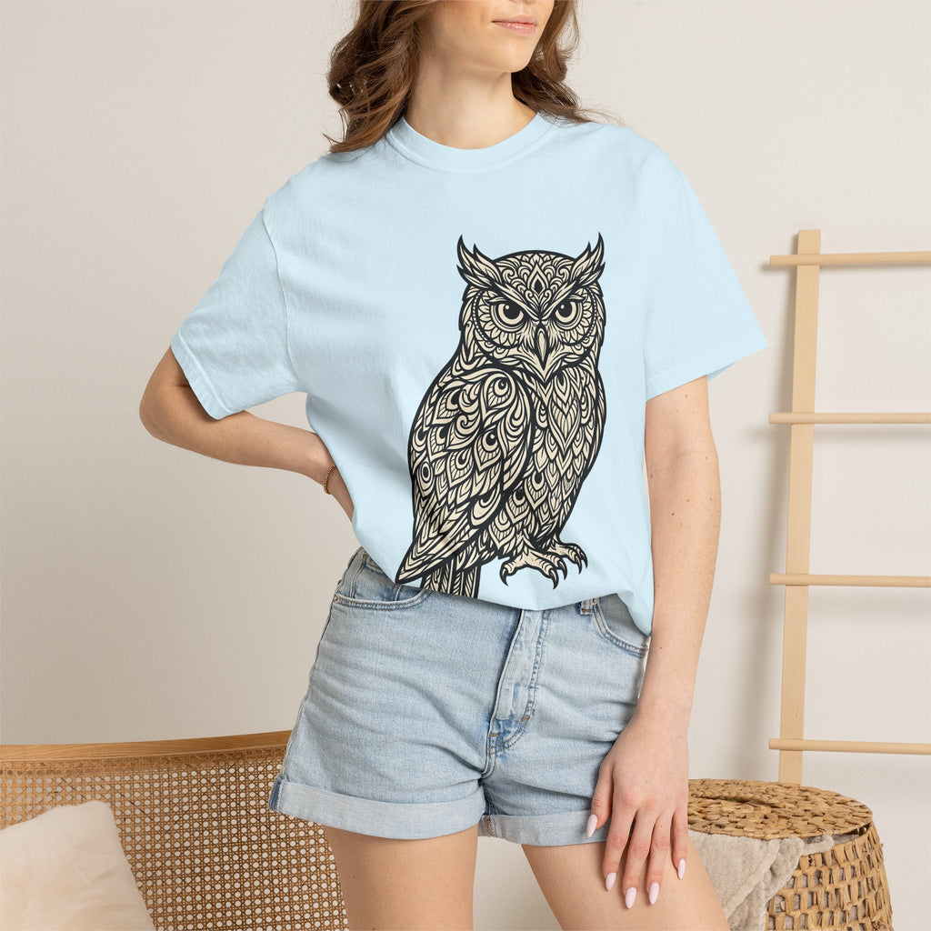 Owl Design Shirt Animals Wildlife Unisex Gift Bohemian Tee product image 9