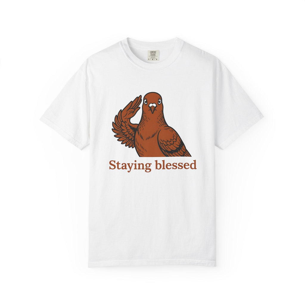 Saluting Bird Comic T-Shirt – Funny Pet Cartoon Design product image 1