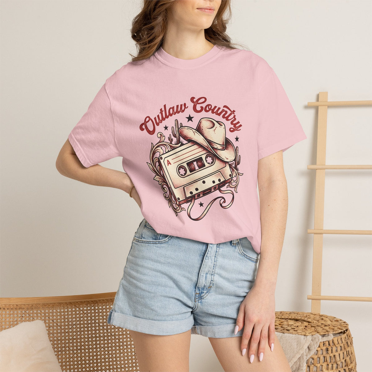 Cassette Hat Shirt Cowgirl Ranch Gift for Women Nostalgic Tee Cassette Tape