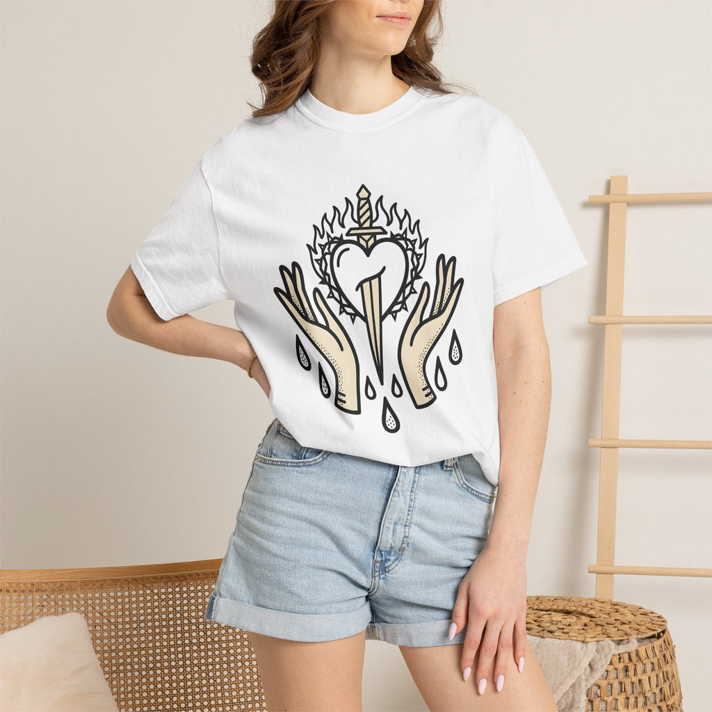 Divine Heart Shirt Boho Chic Mindfulness Unisex Gift Sketch product image 6