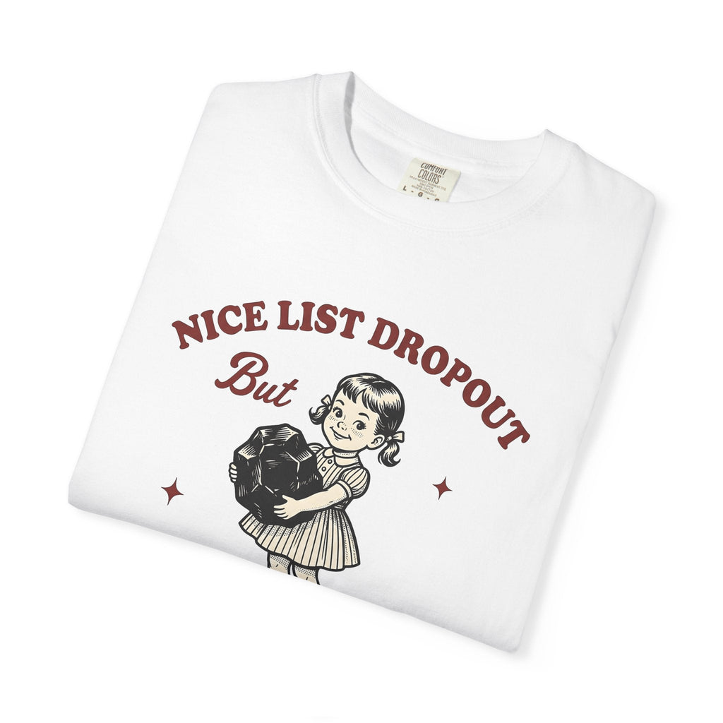 Girl With Coal Shirt Christmas Comedy Gift for Women Rustic product image 5