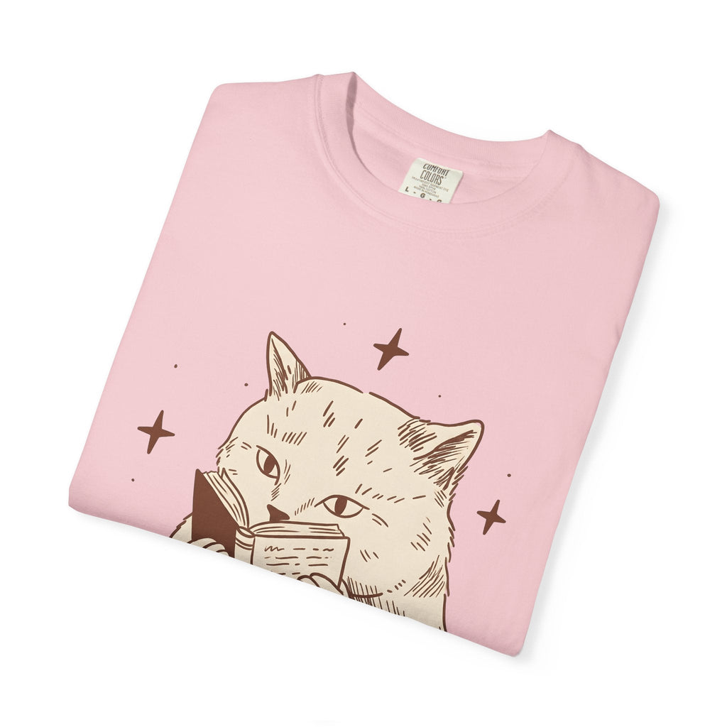 Cat Reading Shirt Bookworm Unisex Gift Hand Drawn Tee Kitty product image 11