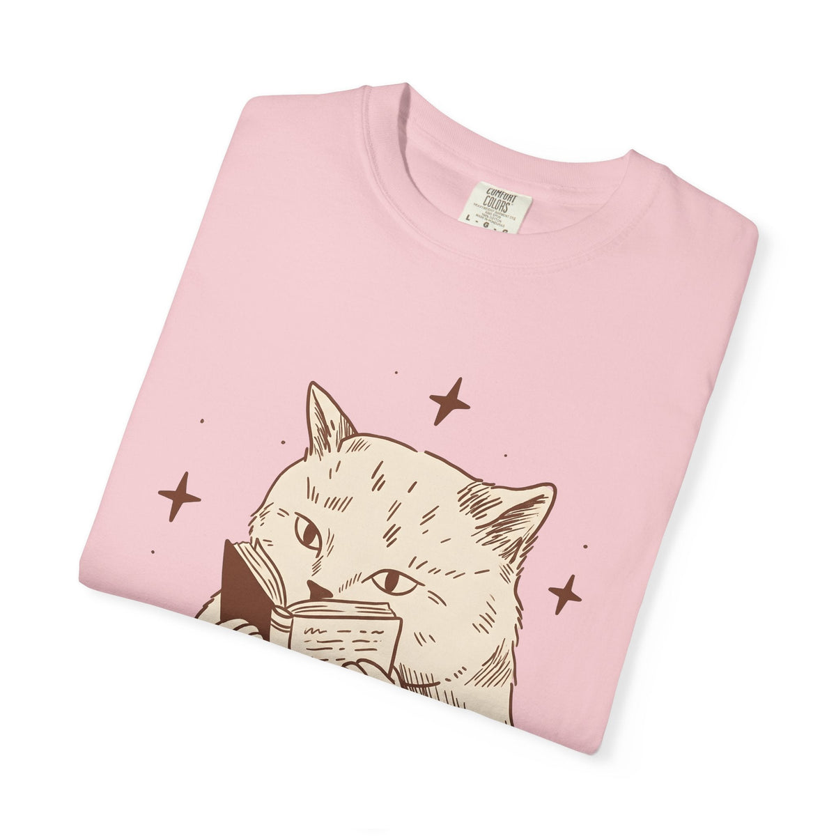 Cat Reading Shirt Bookworm Unisex Gift Hand Drawn Tee Kitty product image 11