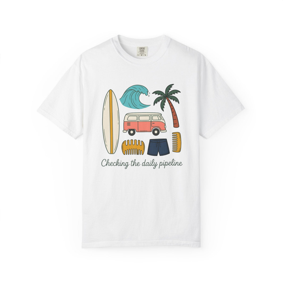 Beach Van Surfboard Shirt Surfing Ocean Unisex Gift Line product image 1