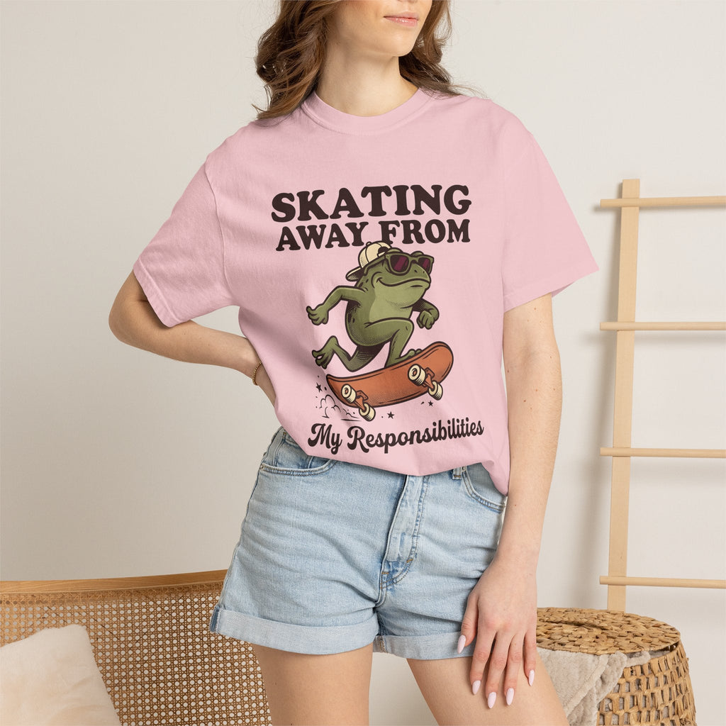 Frog Skater Cool Glasses T-Shirt – Funny Toad Animal product image 12
