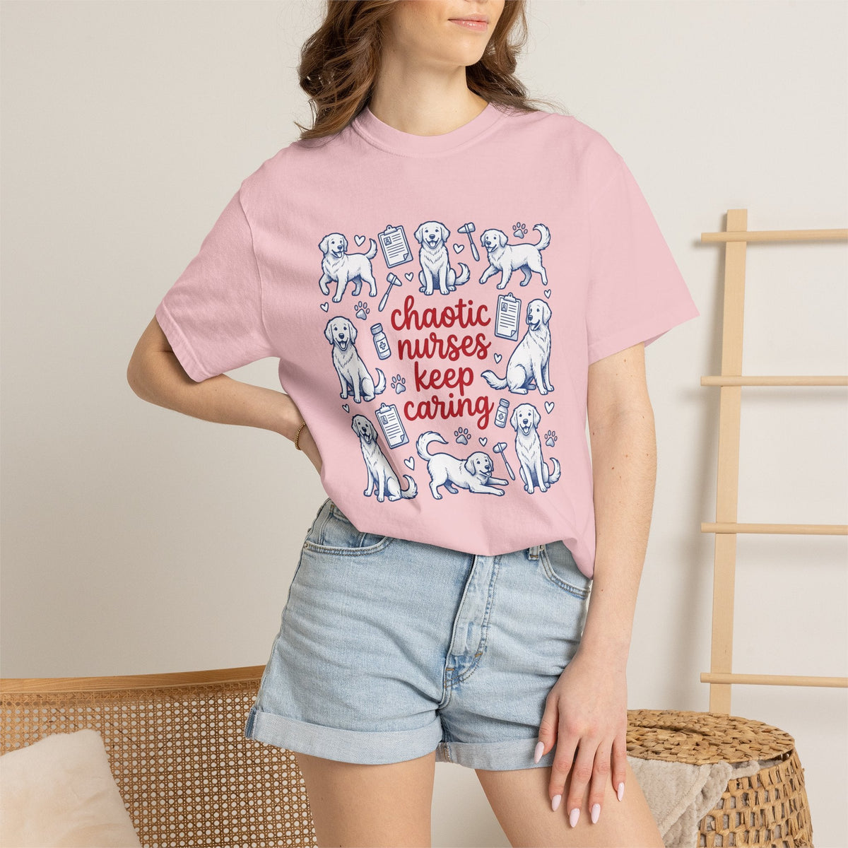 Golden Retrievers Doodle T-Shirt – Nurse Dog Lover Cartoon product image 12