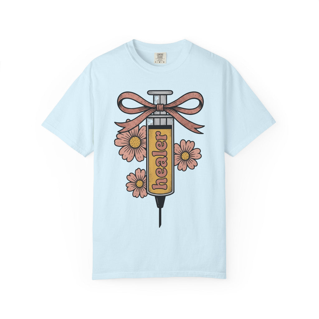 Injection Flowers Sketch T-Shirt – Nurse Floral Medical product image 2