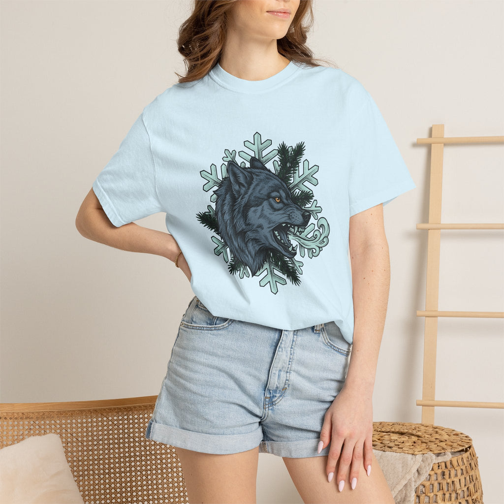 Wolf Head Shirt Winter Animal Unisex Gift Tattoo Style Tee product image 9