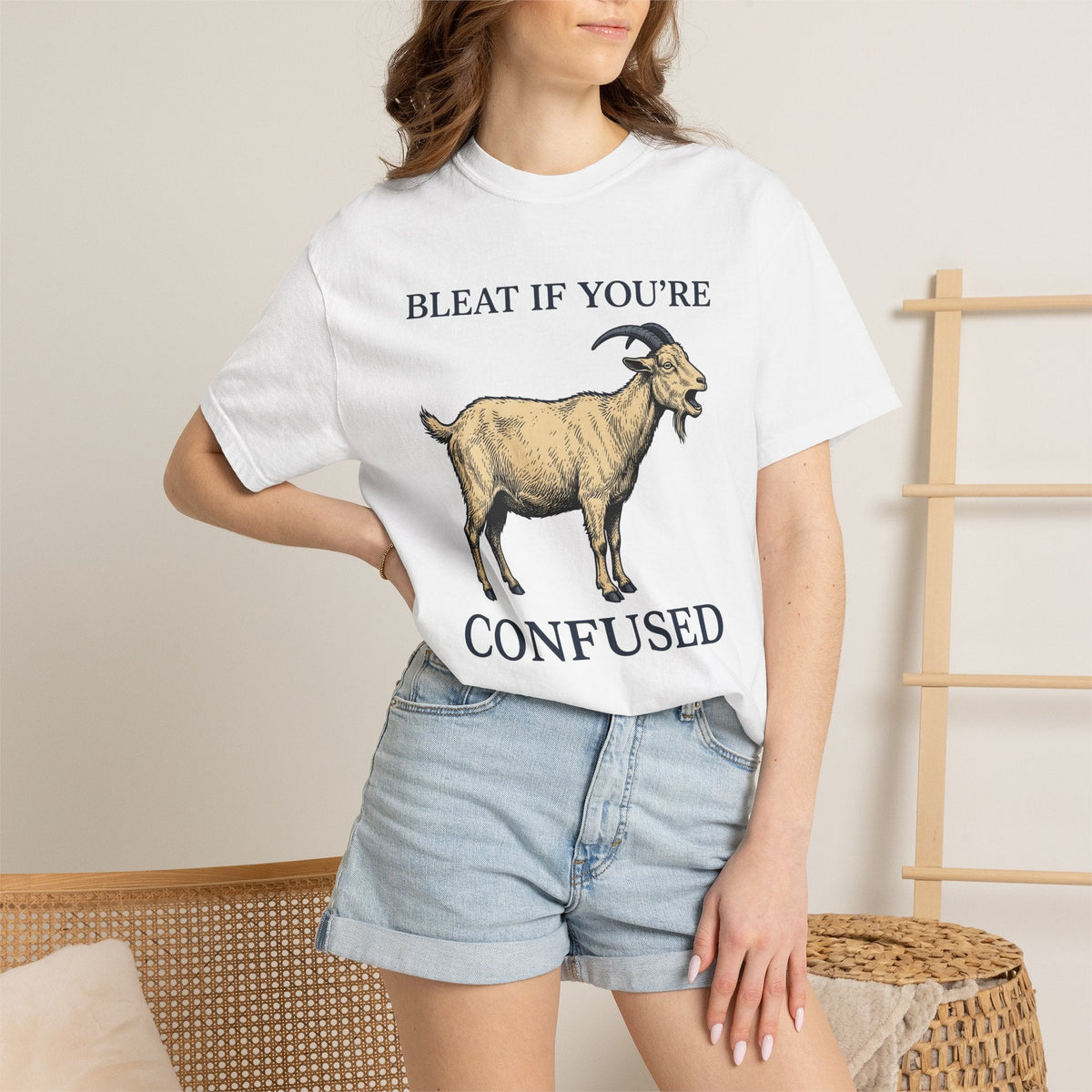 Goat Drawing Classic T-Shirt – Funny Twisted Horns Animal product image 6