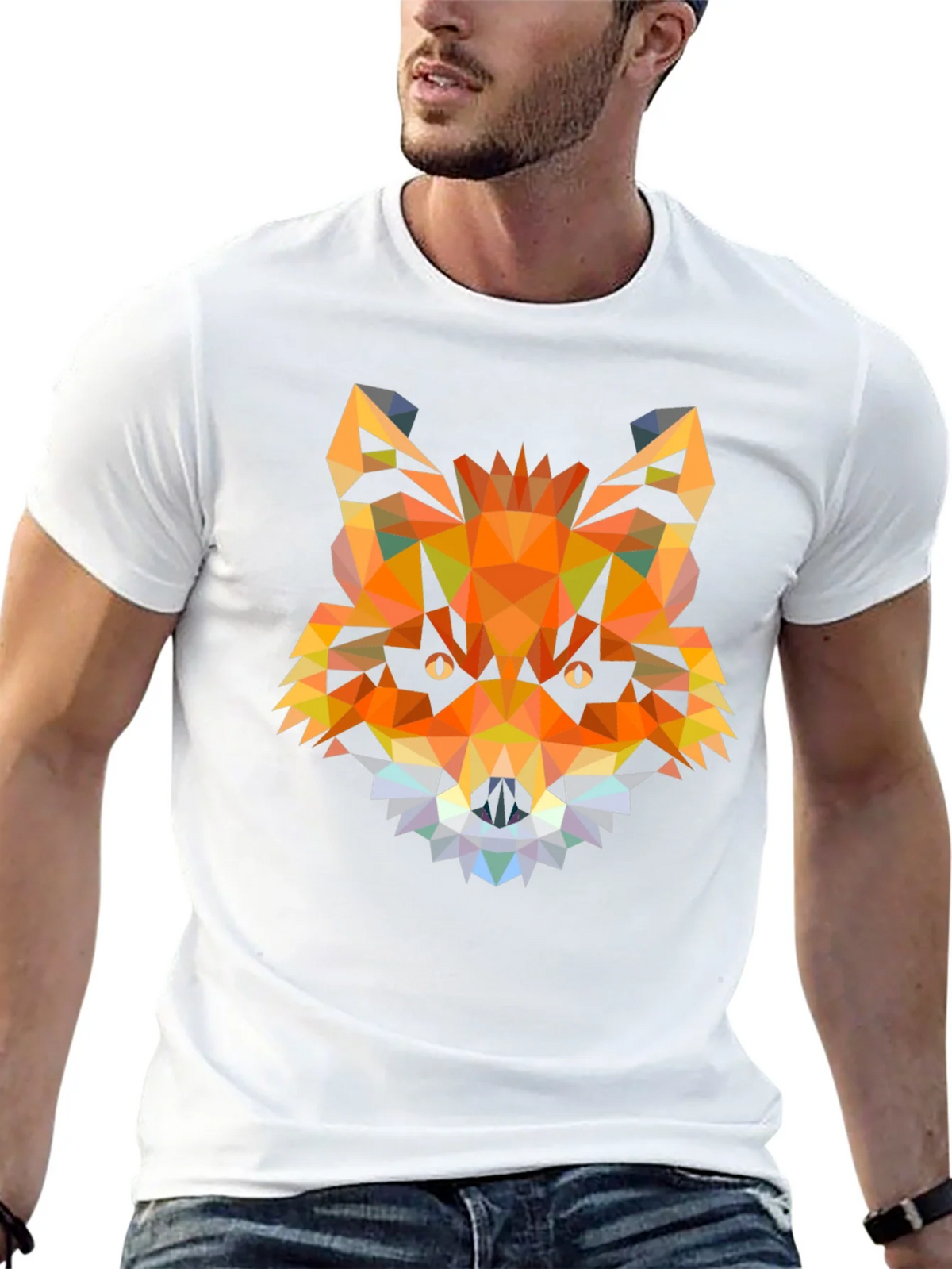 Geometric Fox Head T-Shirt - Modern Graphic Tee product image 12