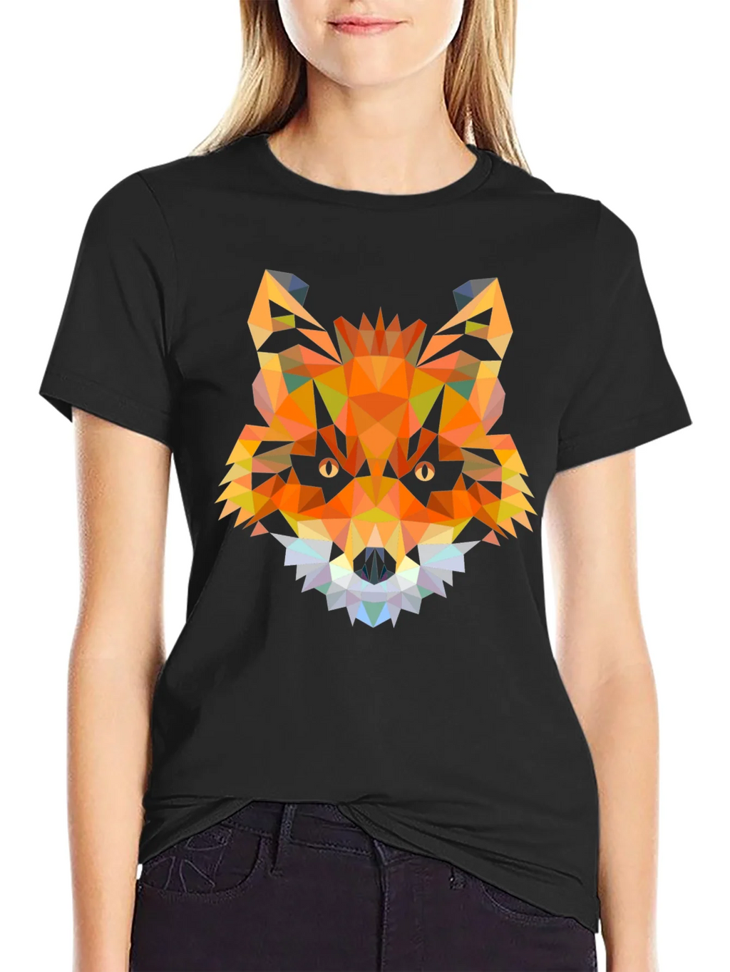 Geometric Fox Head T-Shirt - Modern Graphic Tee product image 2