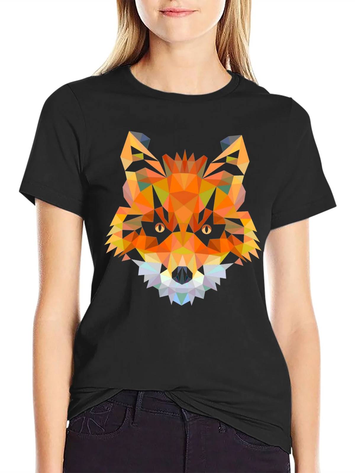 Geometric Fox Head T-Shirt - Modern Graphic Tee product image 2