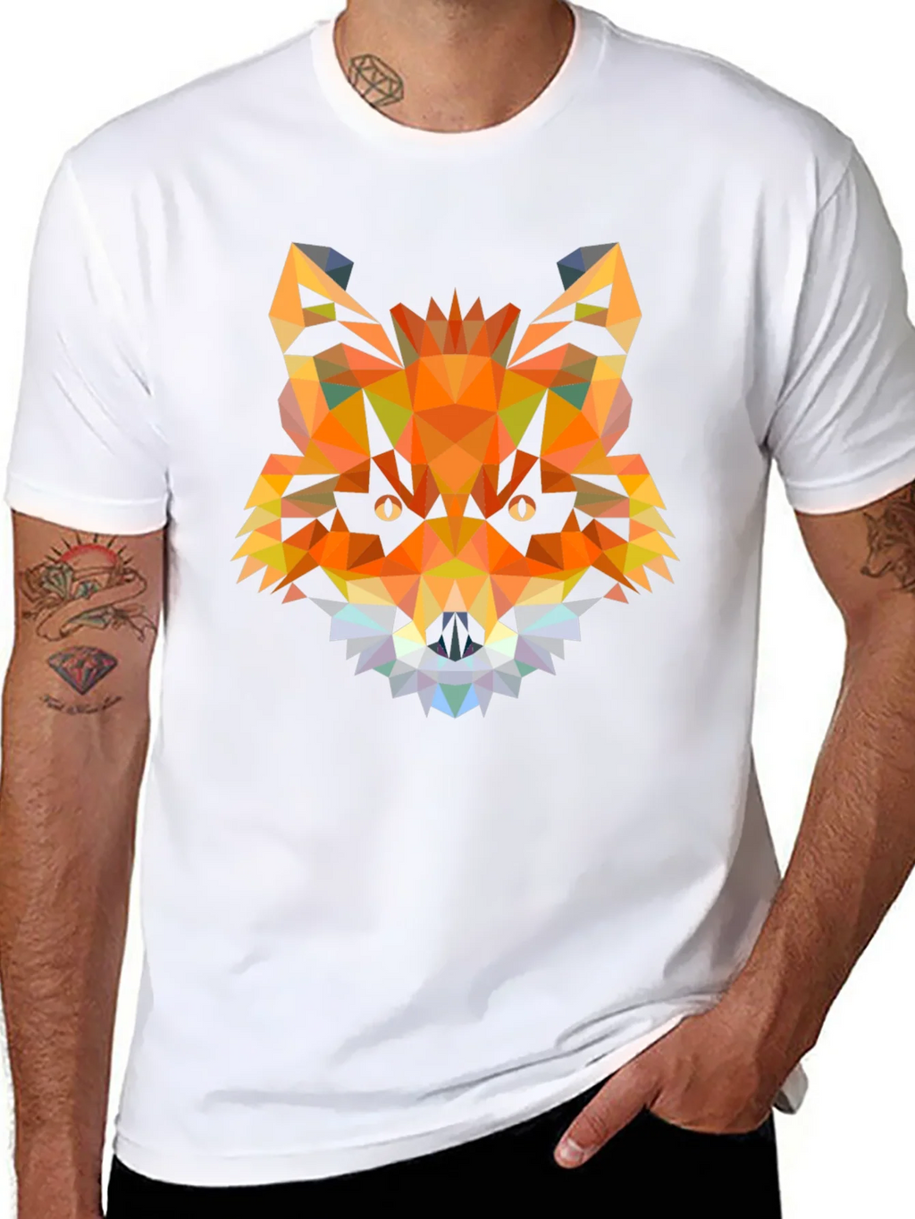 Geometric Fox Head T-Shirt - Modern Graphic Tee product image 7