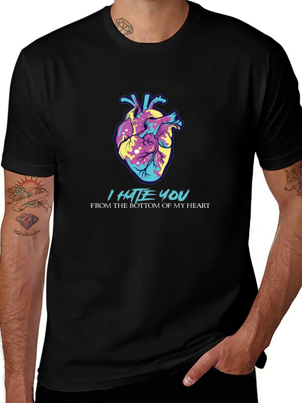 I Hate You Heart Graphic Tee - Express Yourself product image 1