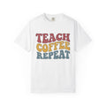 Retro Text Shirt Teacher Coffee Unisex Gift Groovy Tee product image 1