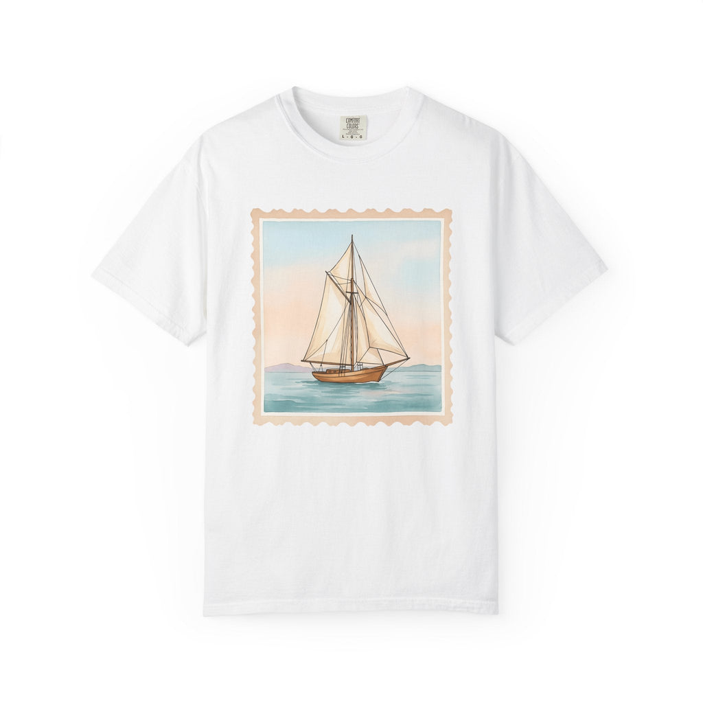 Sailboat Shirt Nautical Travel Unisex Gift Watercolor Tee product image 1