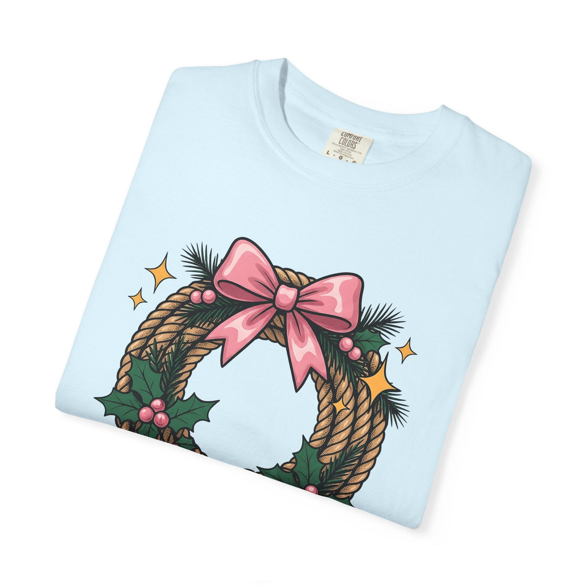 Cord Wreath Shirt Cowgirl Festive Gift for Women Hand Drawn product image 8