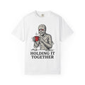 Bandaged Coffee Cup Cartoon T-Shirt – Halloween Caffeine Lover Mummy, Unisex Graphic Tee