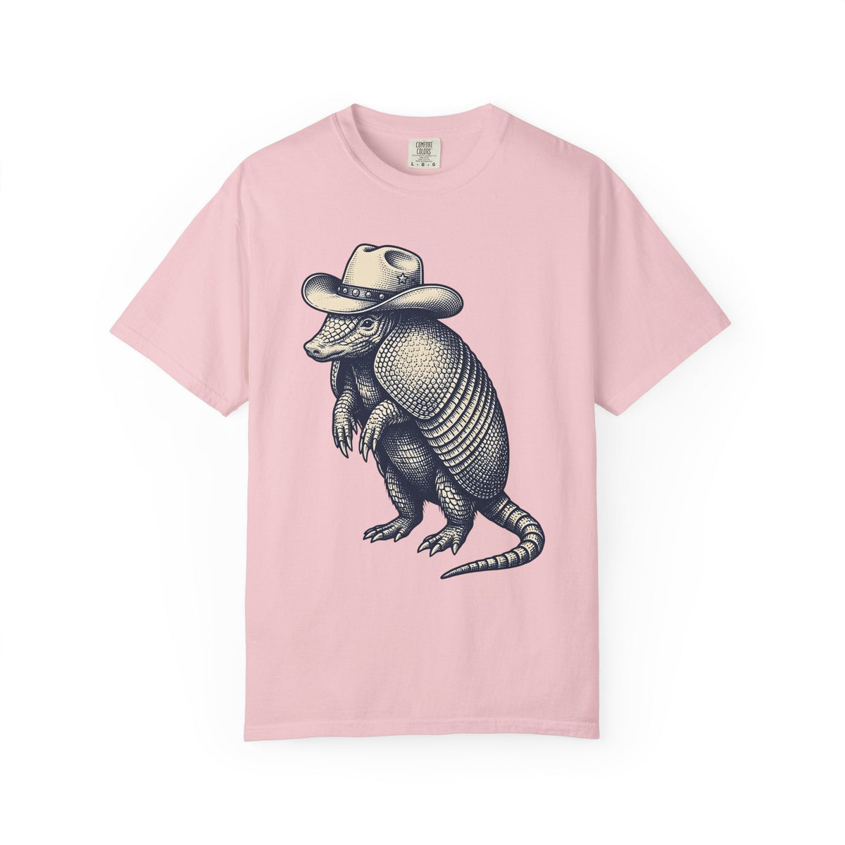 Armadillo Cowboy Hat Shirt Cowgirl Creatures Gift for Women Farmhouse Tee Cowboy
