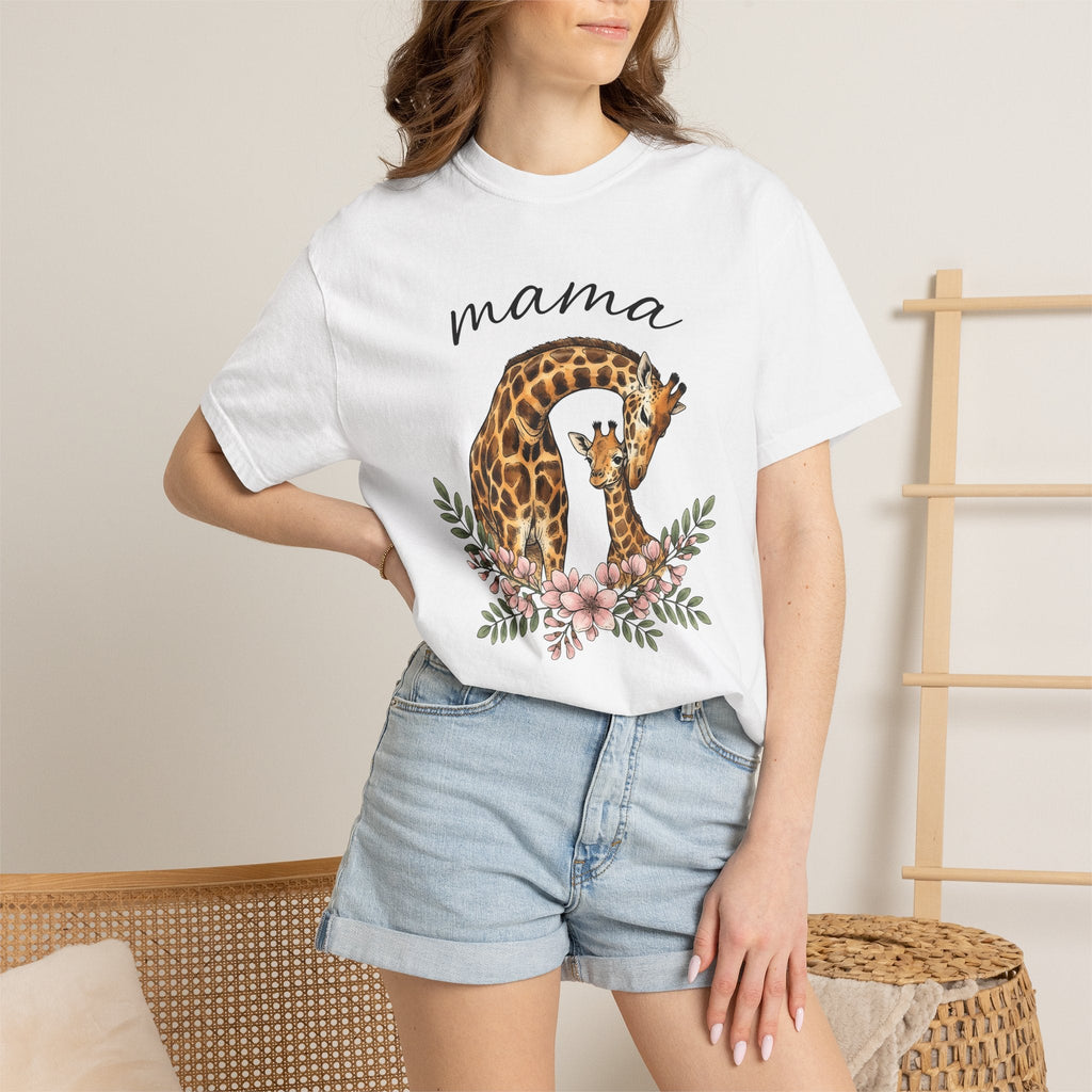 Giraffe Duo Shirt Moms Animals Gift for Women Hand Drawn product image 6