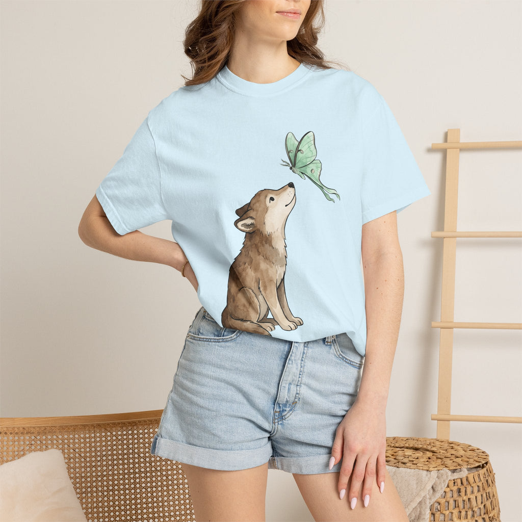 Wolf Butterfly Shirt Animals Wildlife Unisex Gift Pastel product image 9