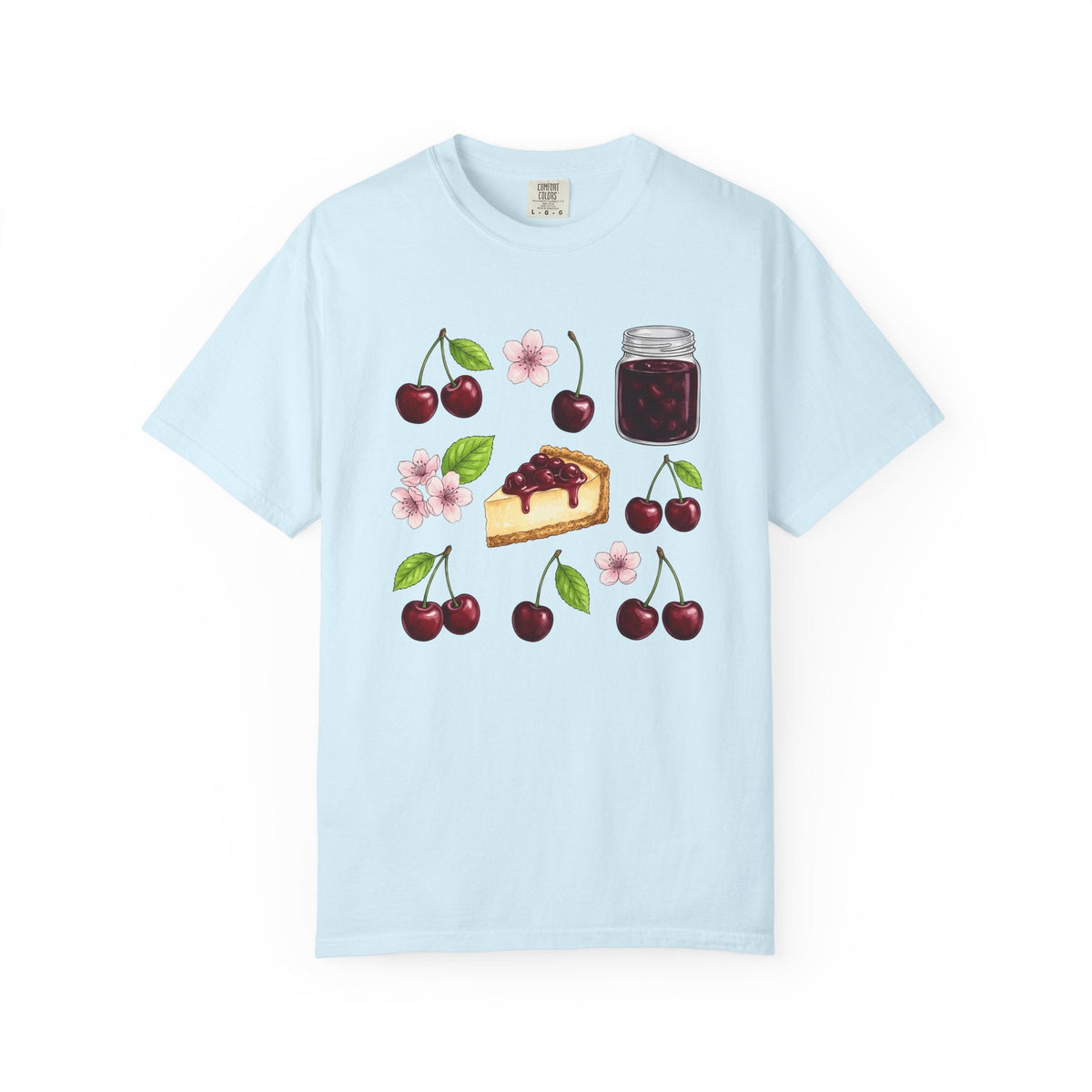 Cherry Tart Shirt Desserts Confections Unisex Gift Line Art product image 2