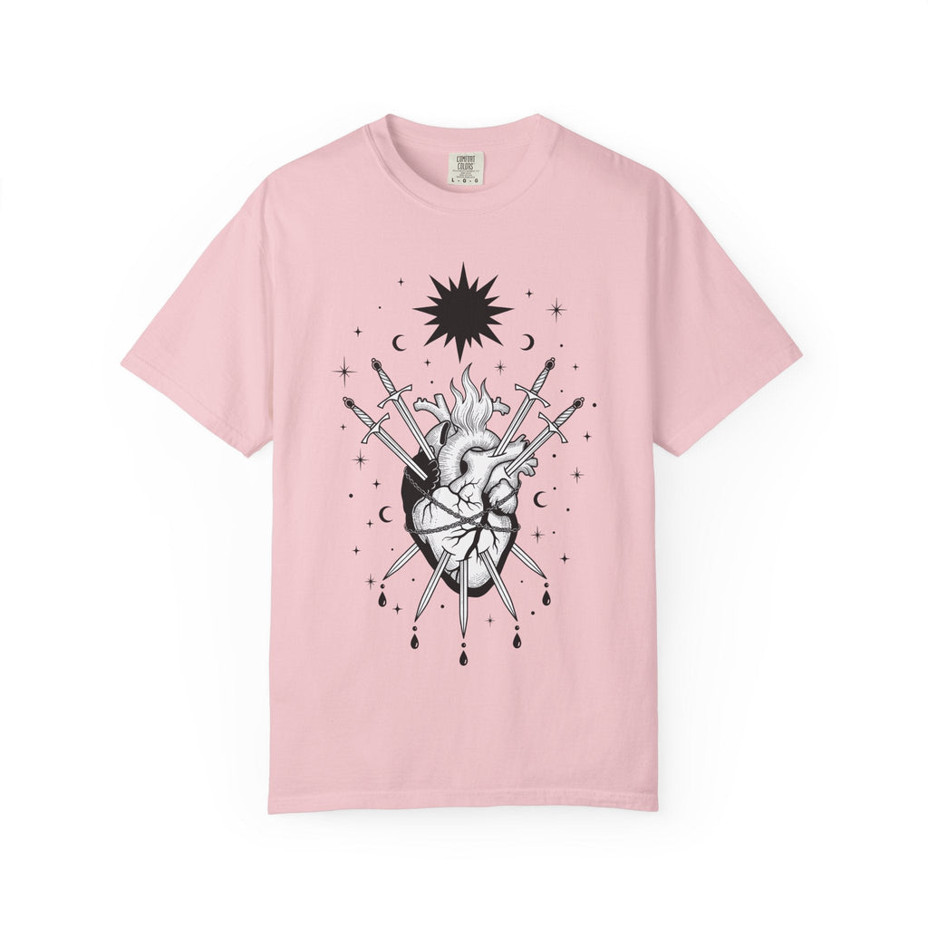 Heart Swords Shirt Boho Chic Mysticism Unisex Gift Old product image 3