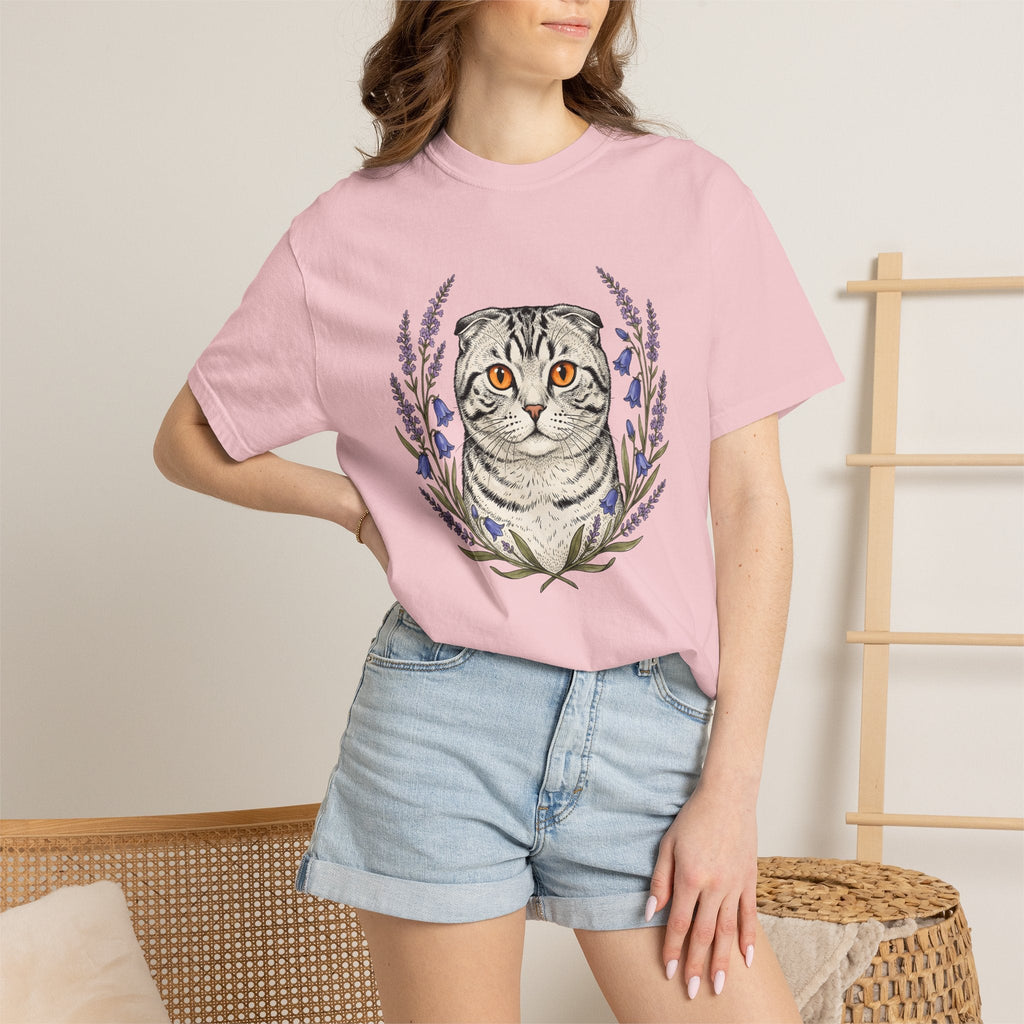 Striped Cat Shirt Botanicals Unisex Gift Sketch Tee Tabby product image 12