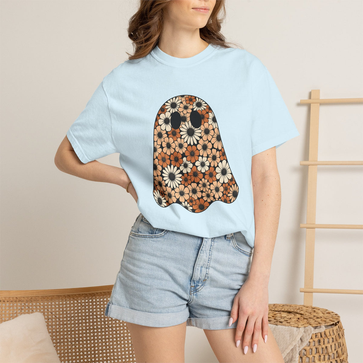 Garden Ghost Shirt Halloween Flora Unisex Gift Folk Tee product image 10