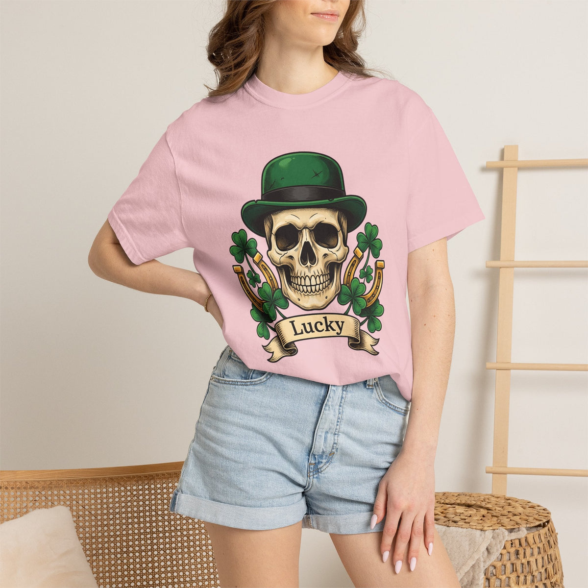 Skull Clover Shirt St Patrick's Day Fortune Unisex Gift product image 13