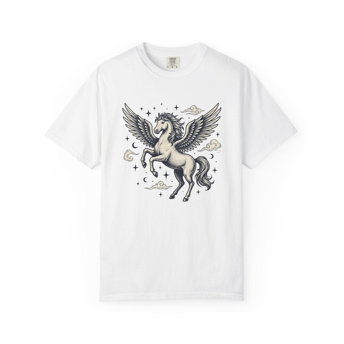 Winged Horse Shirt Fantasy Astrology Unisex Gift Ink Tee product image 1