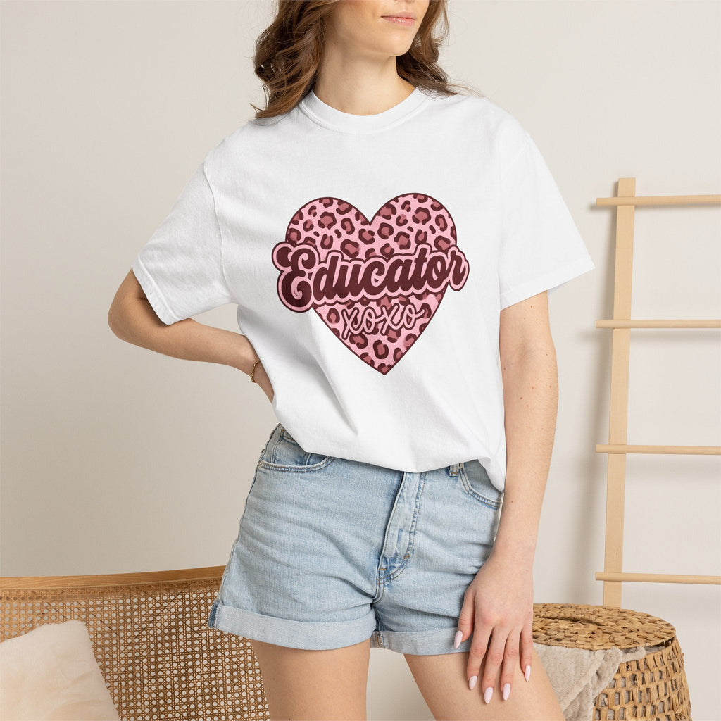 Spotted Heart Shirt Teacher Love Unisex Gift Graphic Tee product image 6
