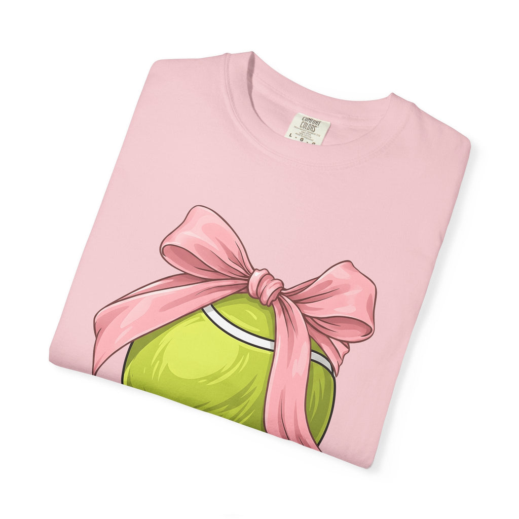 Tennis Ball Bow Shirt Moms Exercise Gift Women Anime Tee product image 11
