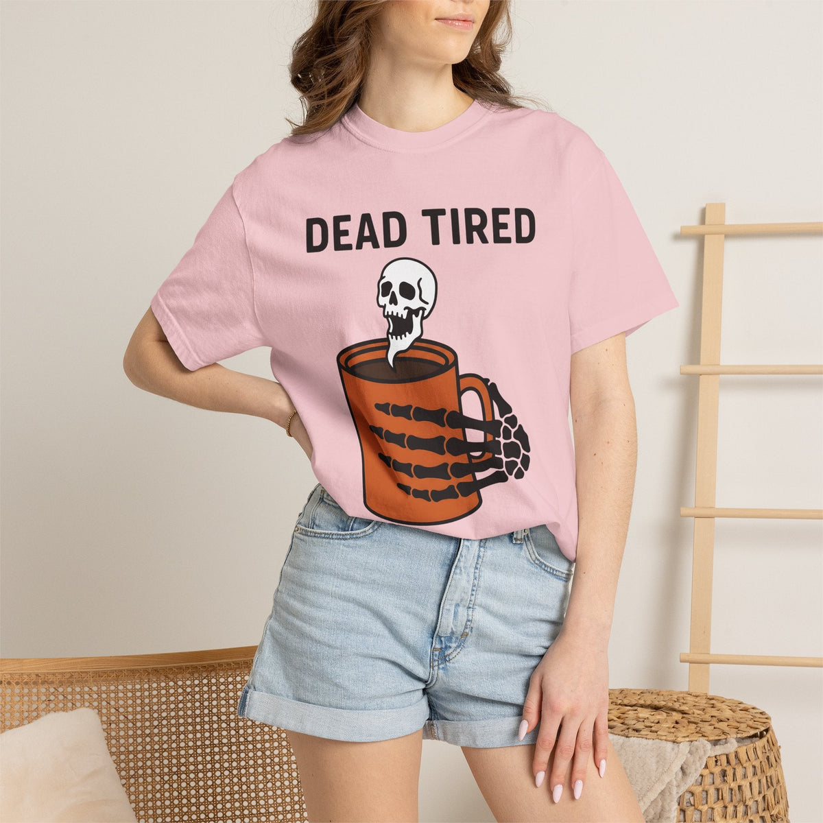 Skeleton Coffee Cup Shirt Coffee Party Unisex Gift Animated Tee Coffee Mug
