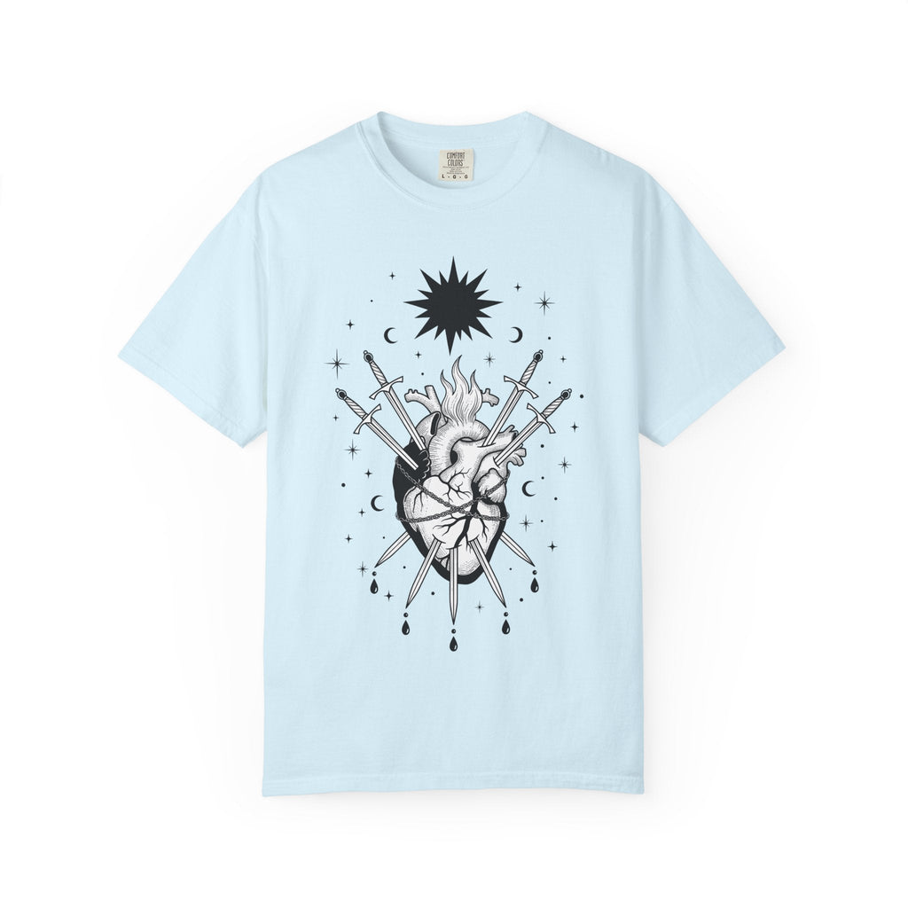 Heart Swords Shirt Boho Chic Mysticism Unisex Gift Old product image 2