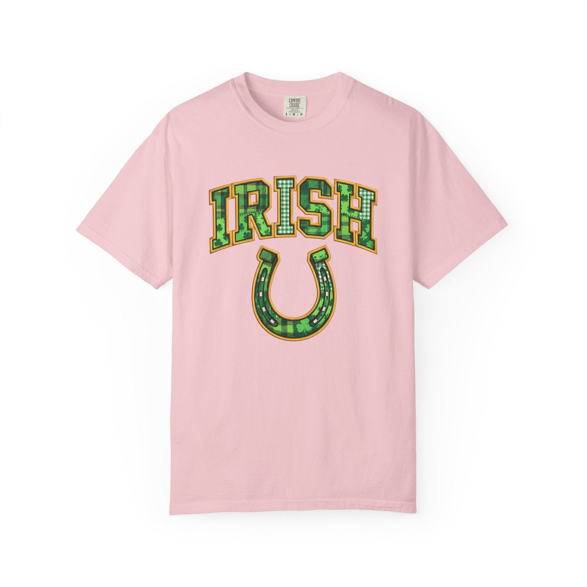 Horseshoe Shirt St Patrick's Day Charm Unisex Gift Applique Tee Horse Shoe