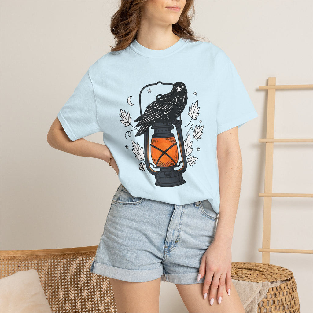 Blackbird Lantern Flat T-Shirt – Eerie Halloween Fall product image 10