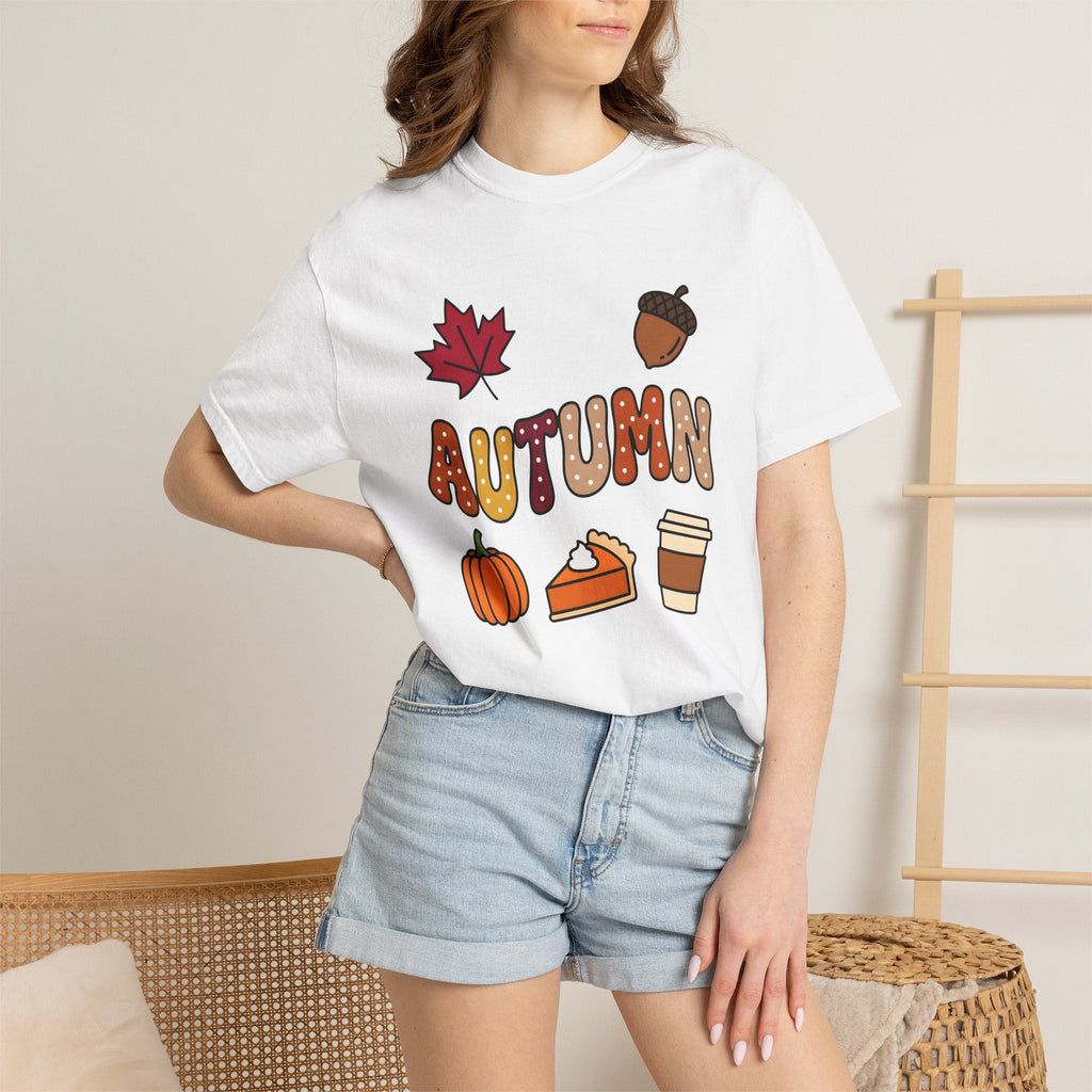 Fall Icons Line Art T-Shirt – Autumn Harvest Symbols product image 6