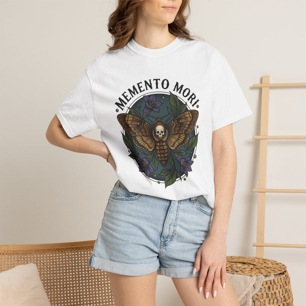 Death Moth Shirt Gothic Floral Gift Women Tattoo Tee product image 6