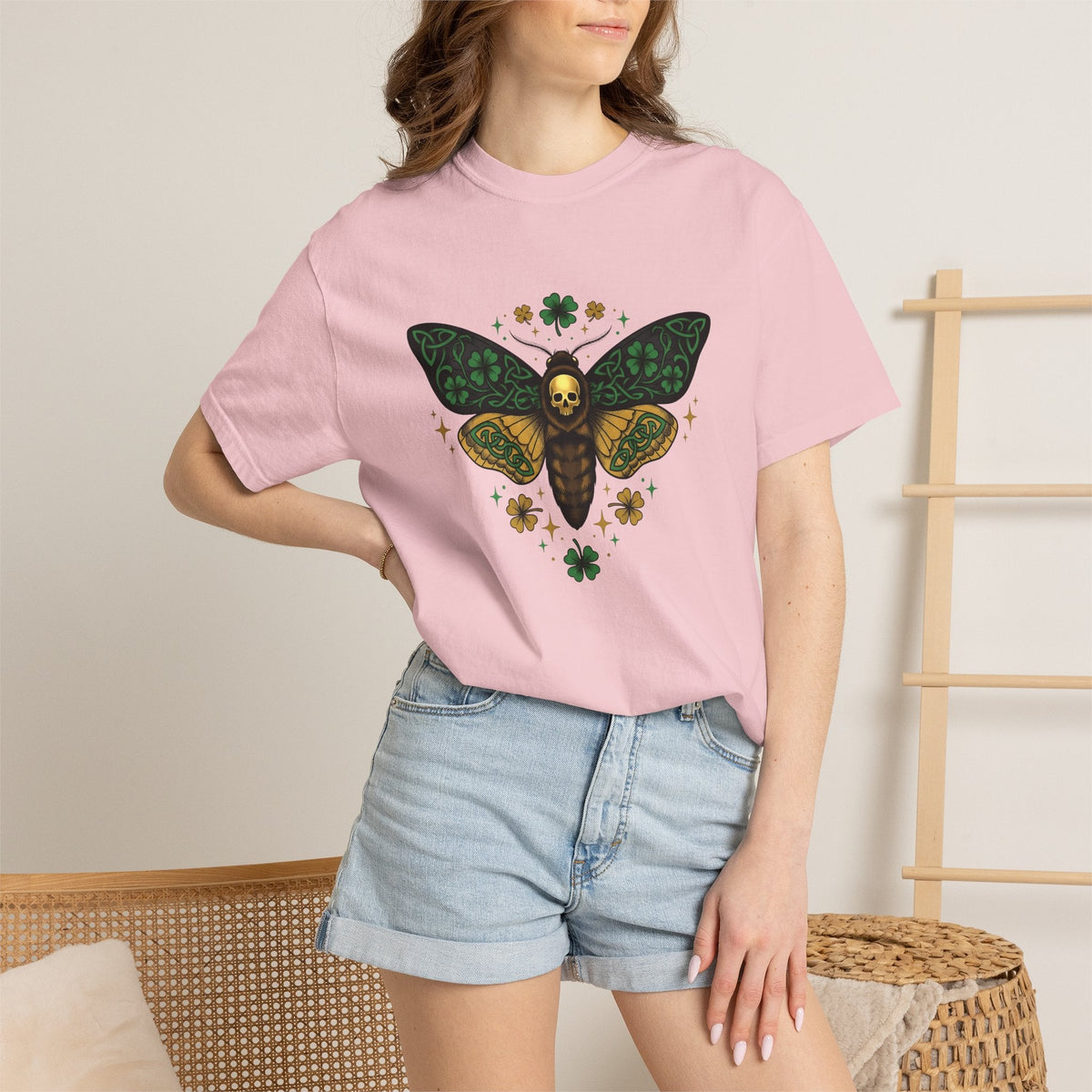 Insect Skull Shirt St Patrick's Day Dark Unisex Gift Tribal product image 13