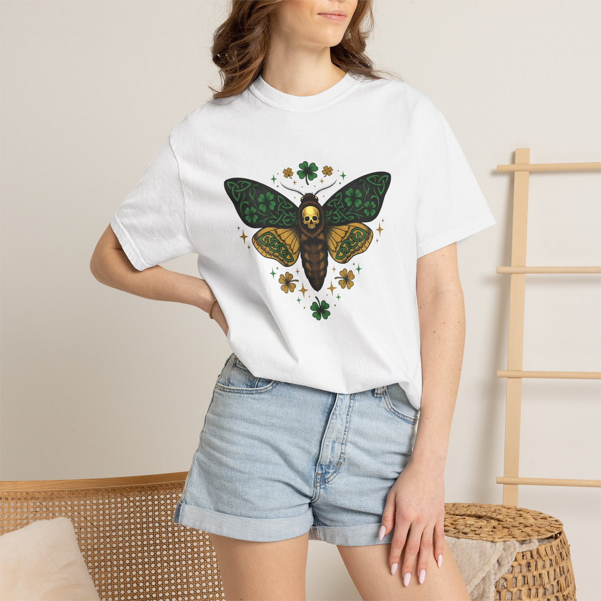 Insect Skull Shirt St Patrick's Day Dark Unisex Gift Tribal product image 7