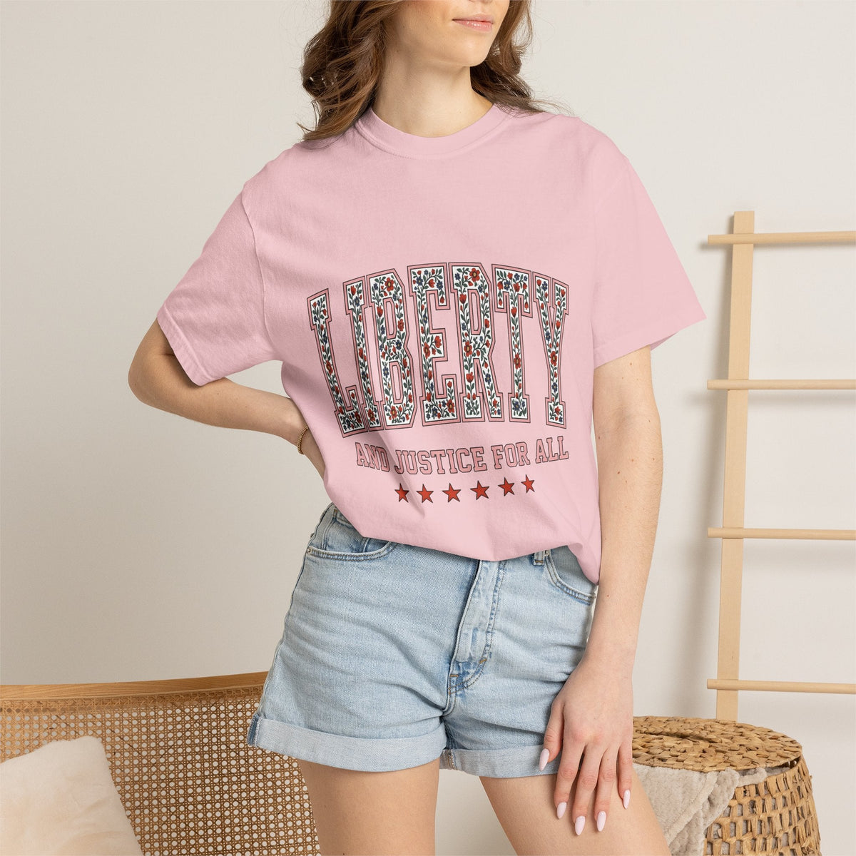 Flower Varsity Letters Shirt America Flag Unisex Gift Retro product image 12