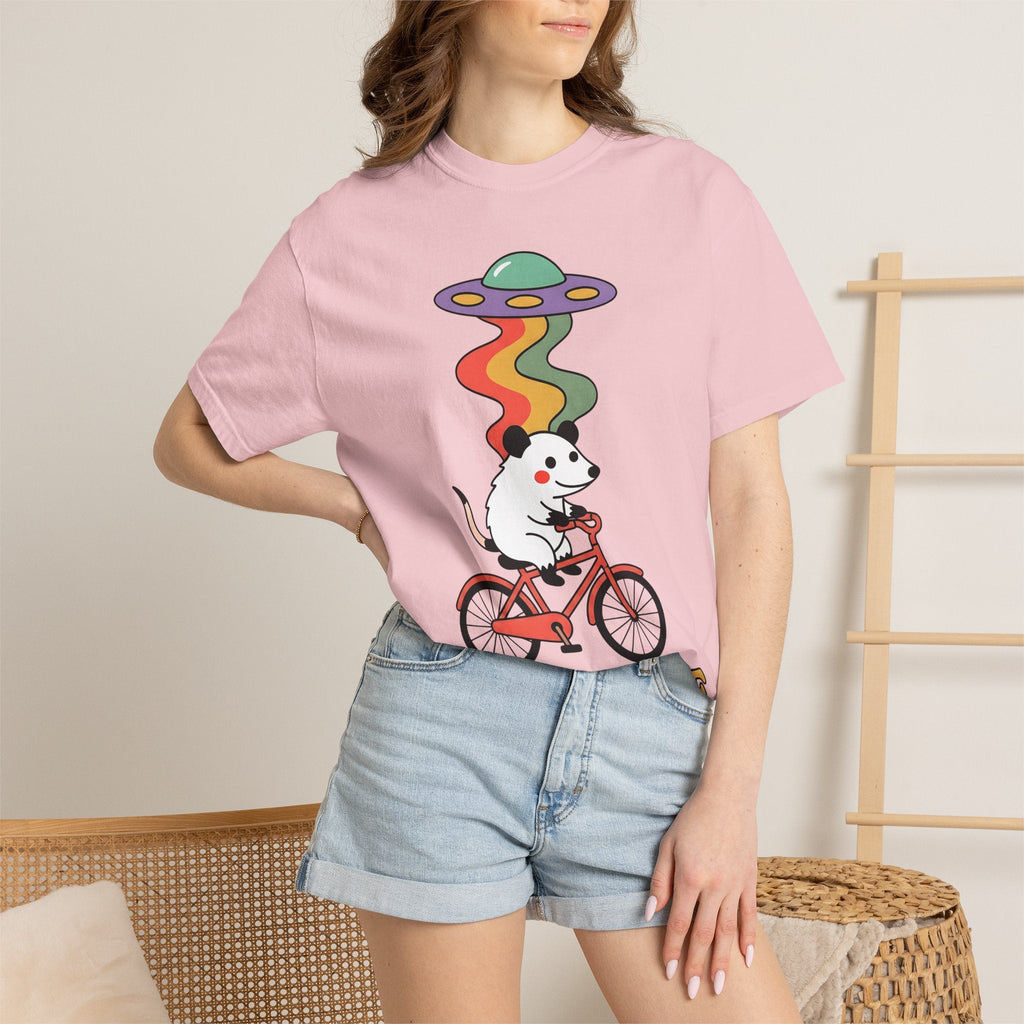 Opossum Bike Shirt Sports Biking Unisex Gift Comic Tee product image 12